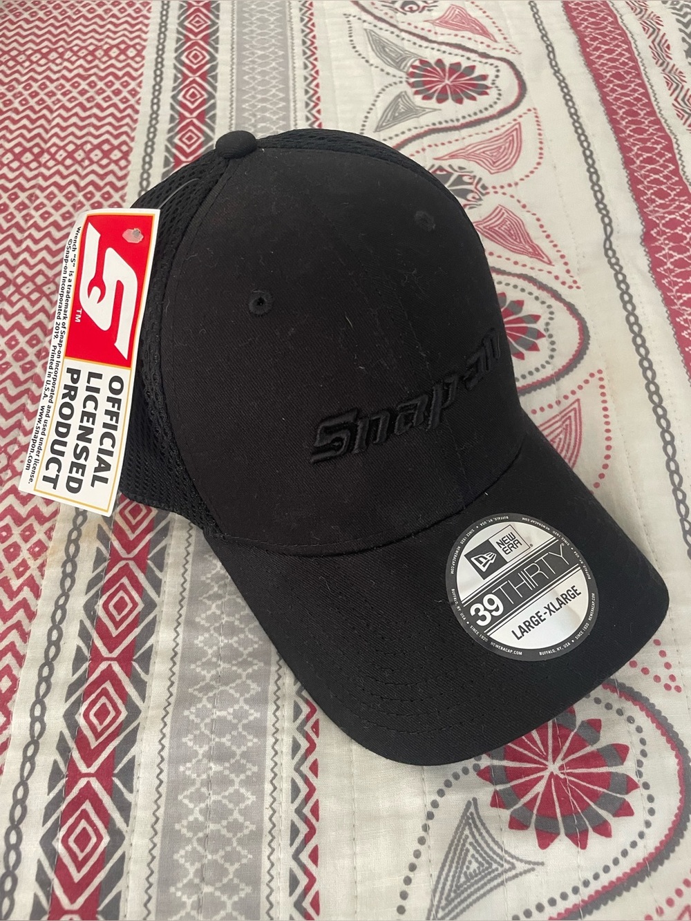 New Era Snap-On fitted baseball cap, large
